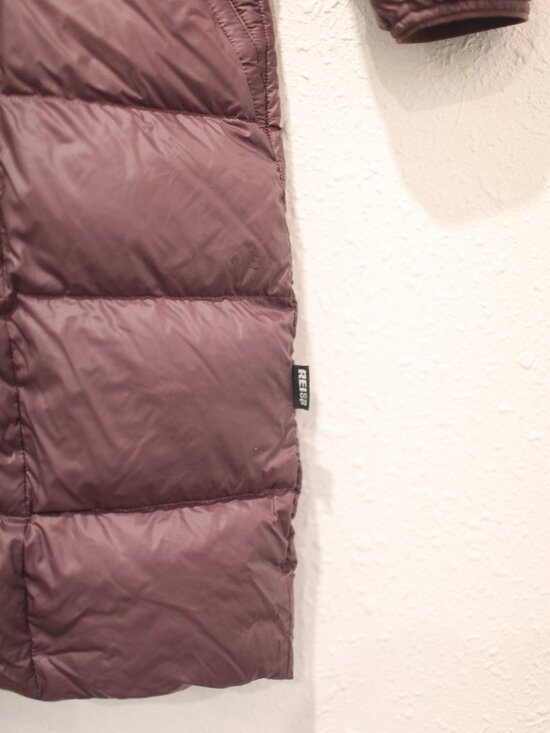 REI Co-op mauve purple Down Parka long puff coat hooded puffer womens L - Picture 6 of 11